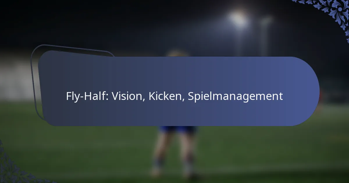 Fly-Half: Vision, Kicken, Spielmanagement