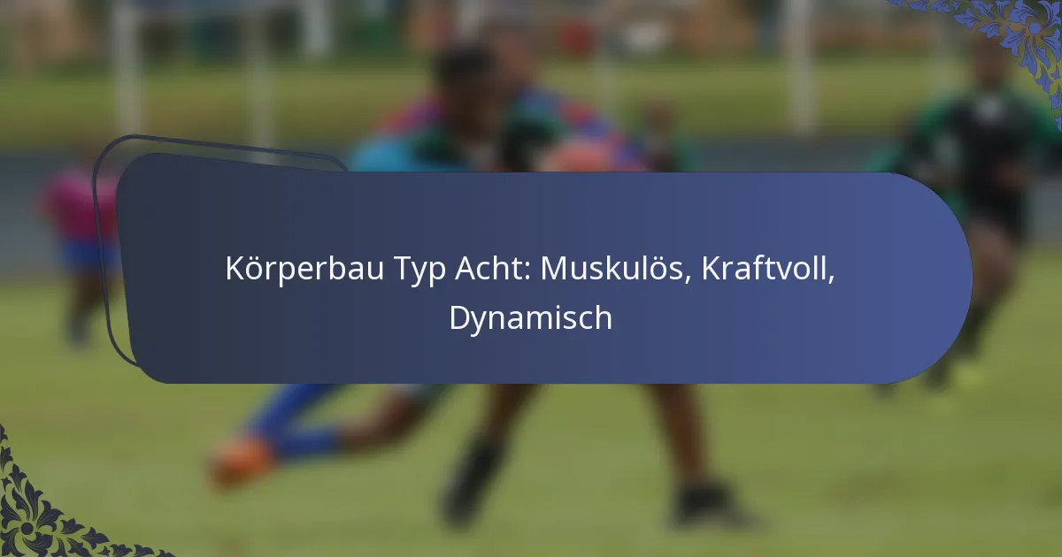 Körperbau Typ Acht: Muskulös, Kraftvoll, Dynamisch