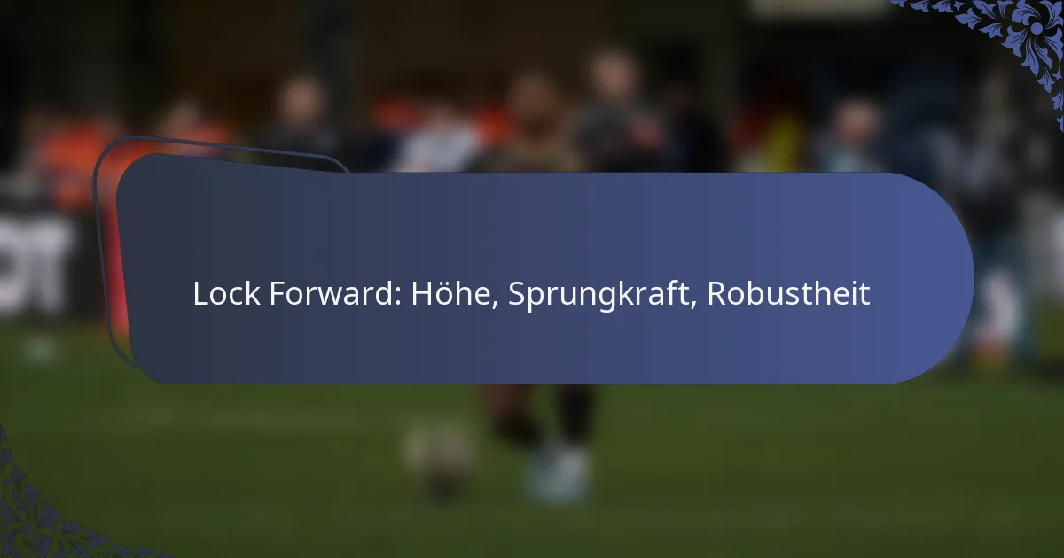 Lock Forward: Höhe, Sprungkraft, Robustheit