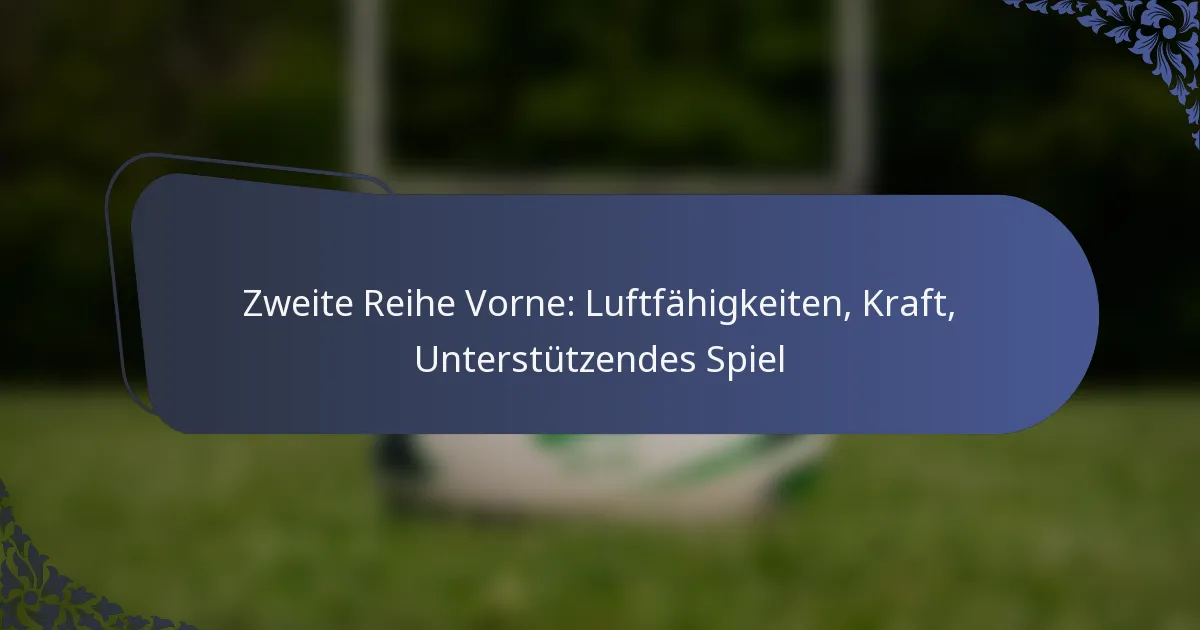 Zweite Reihe Vorne: Luftfähigkeiten, Kraft, Unterstützendes Spiel